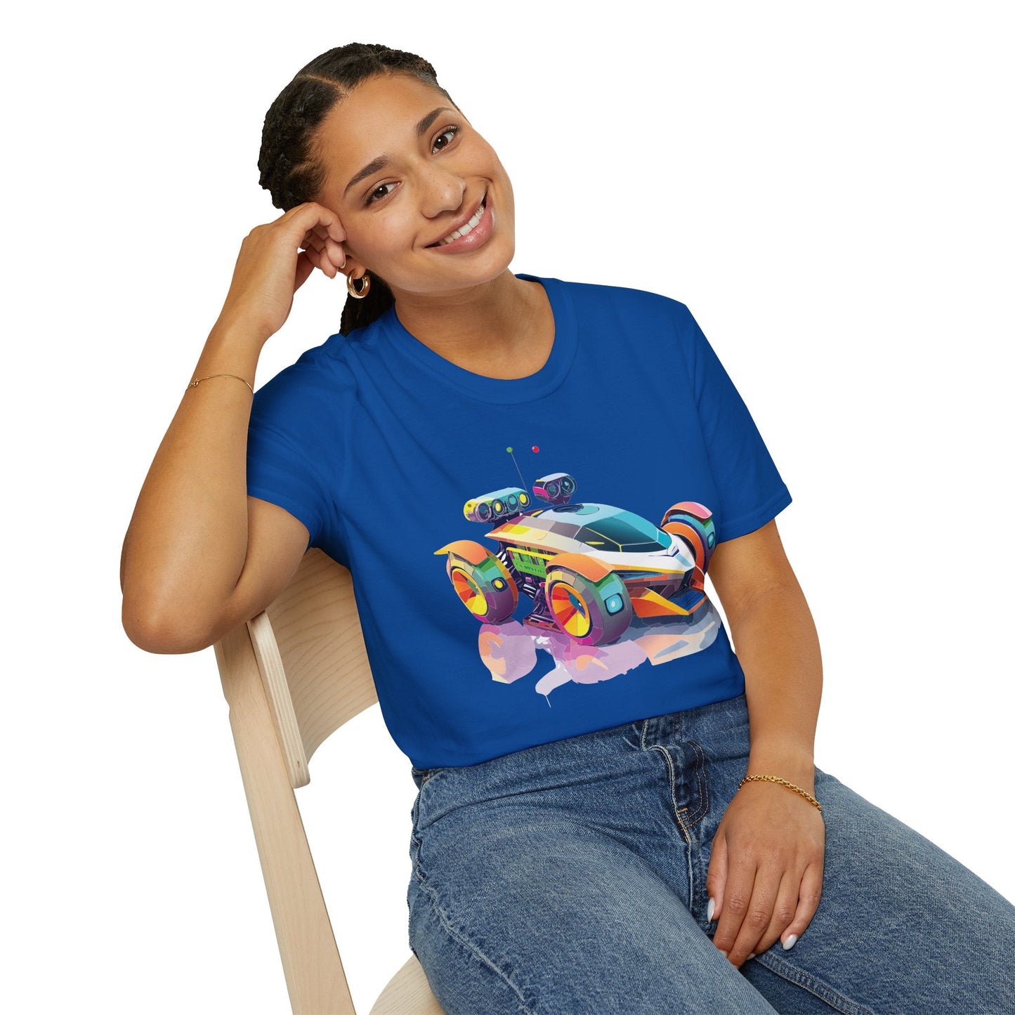 Car Graphic Unisex Cotto Softstyle Art Design with Hot Wheels Artwork Tee 1