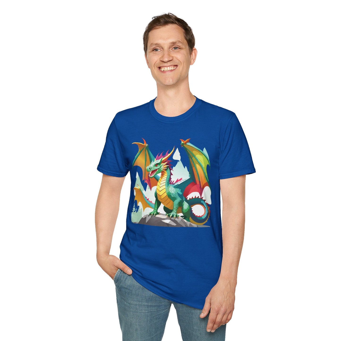 Dragon Graphic T Shirt for Men and Women Unisex Animal Design Softstyle Cotton Tee Premium Quality