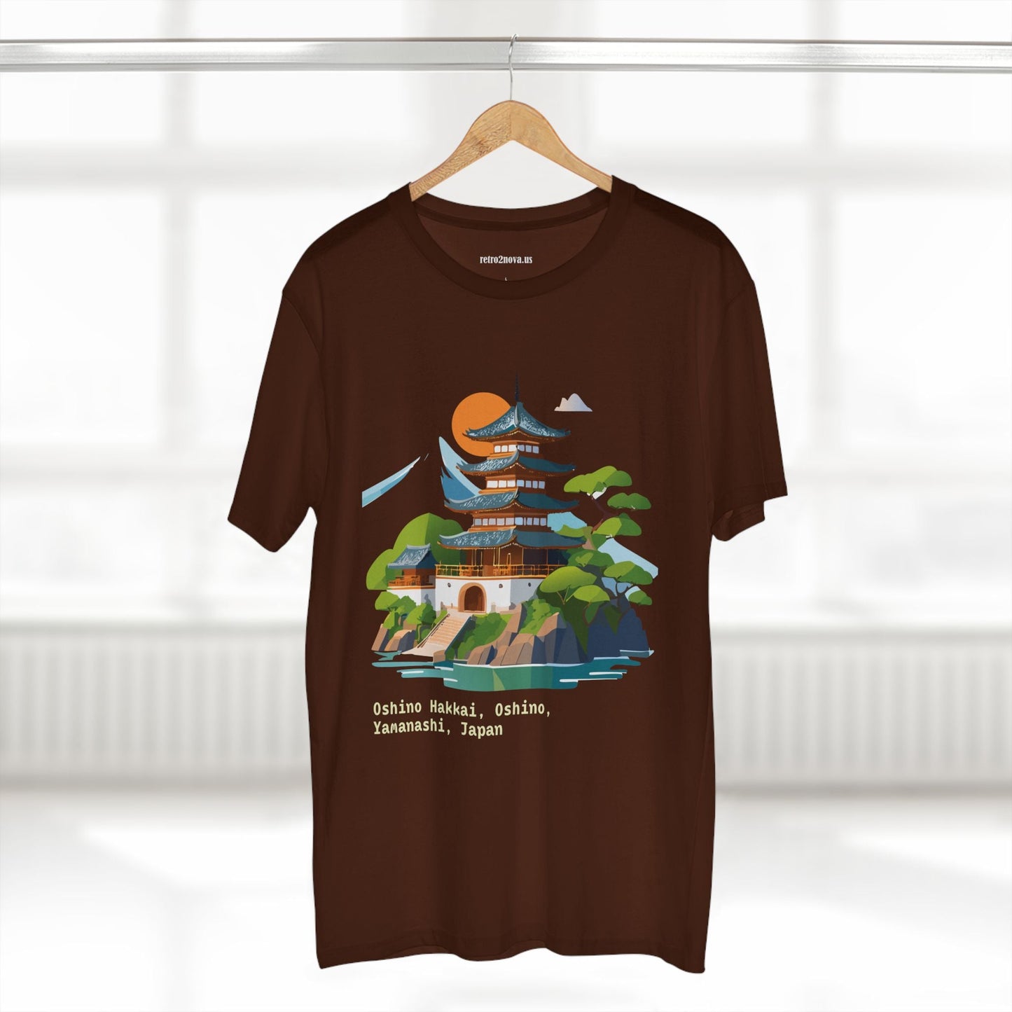 Japan Travel Shirt Unisex Cotton Tee With Original Art Design From Retro2Nova Collection