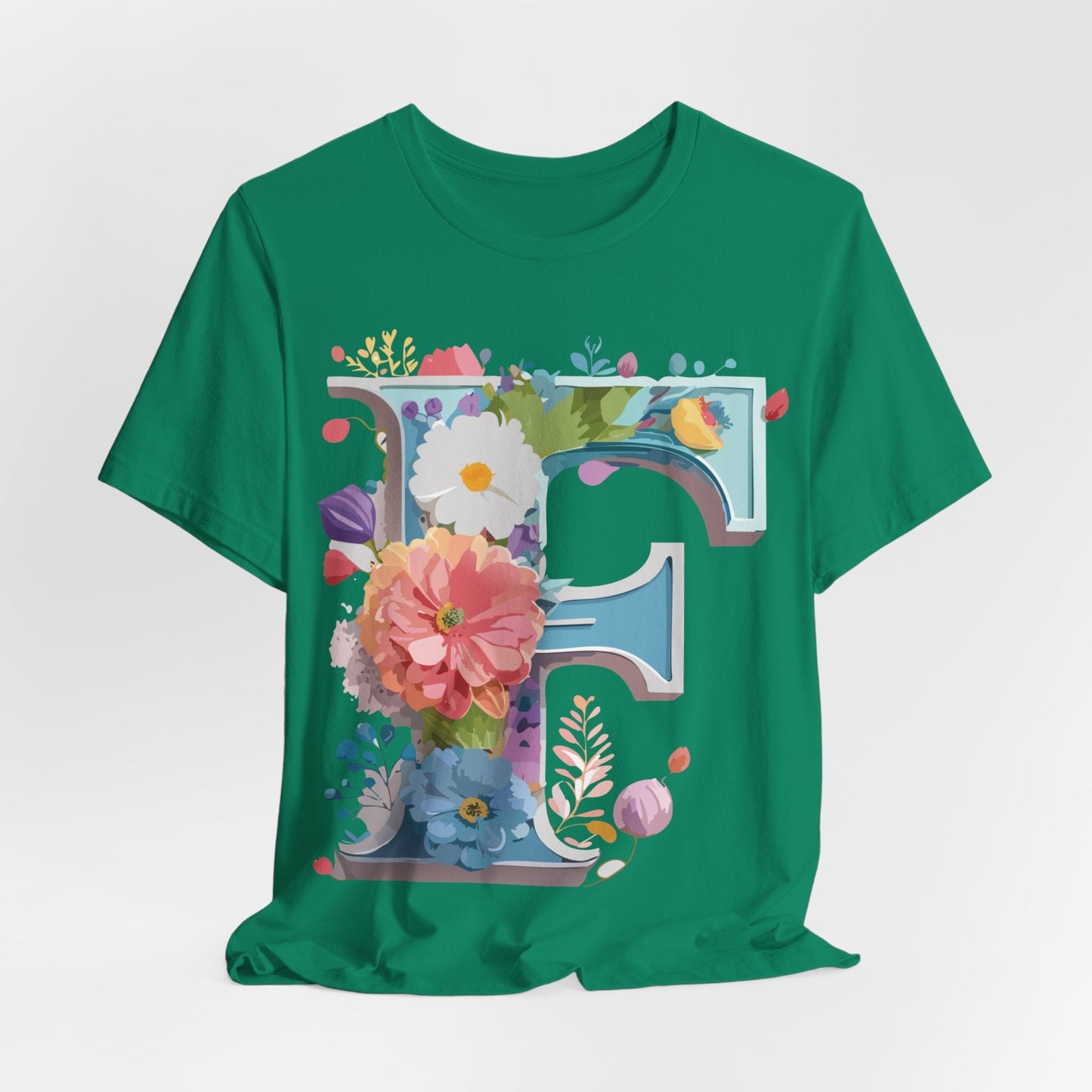 Letter F Shirt Graphic Tee Unisex Adelpha Vintage Inspired Art Design Short Sleeve