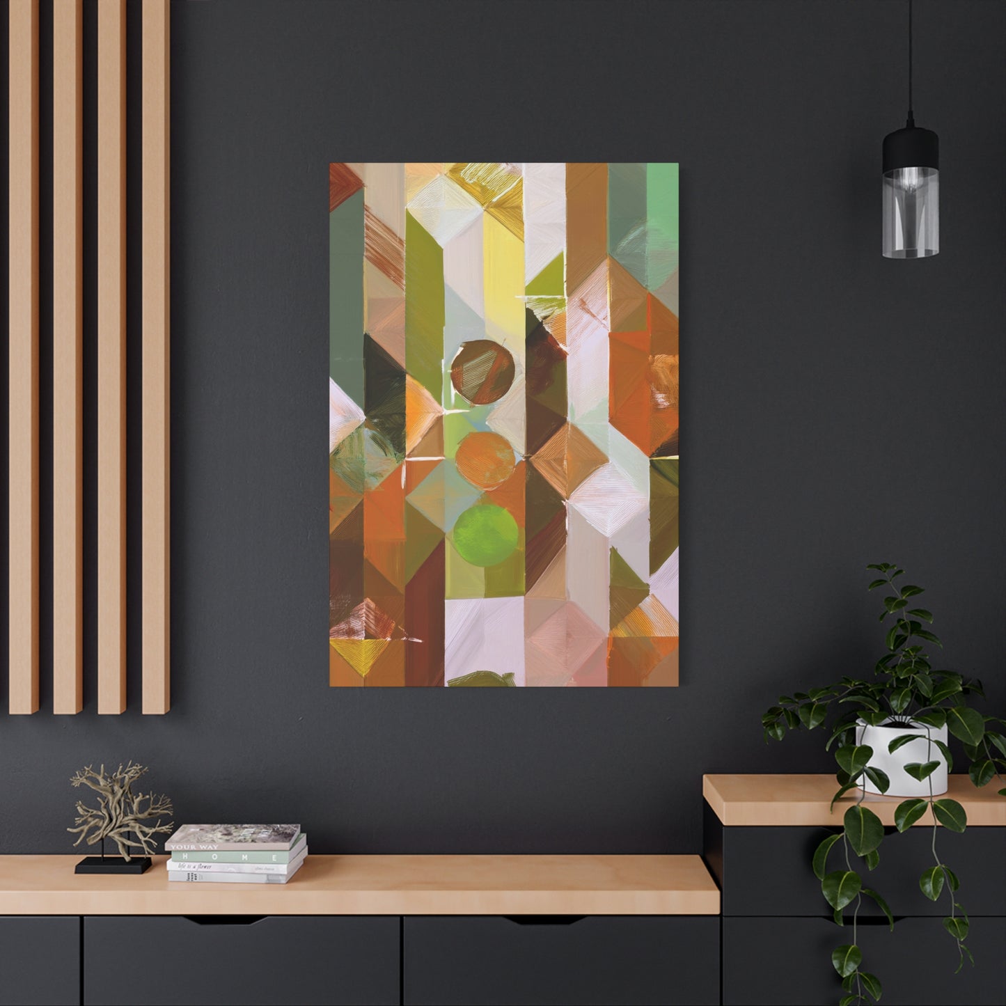 Abstract Geometric Painting Print Canvas 20x24,20x30,24x30 24x32,24x36,30x40 32x48,36x48,40x60 Pine-Wood Inner Frame ABS-56