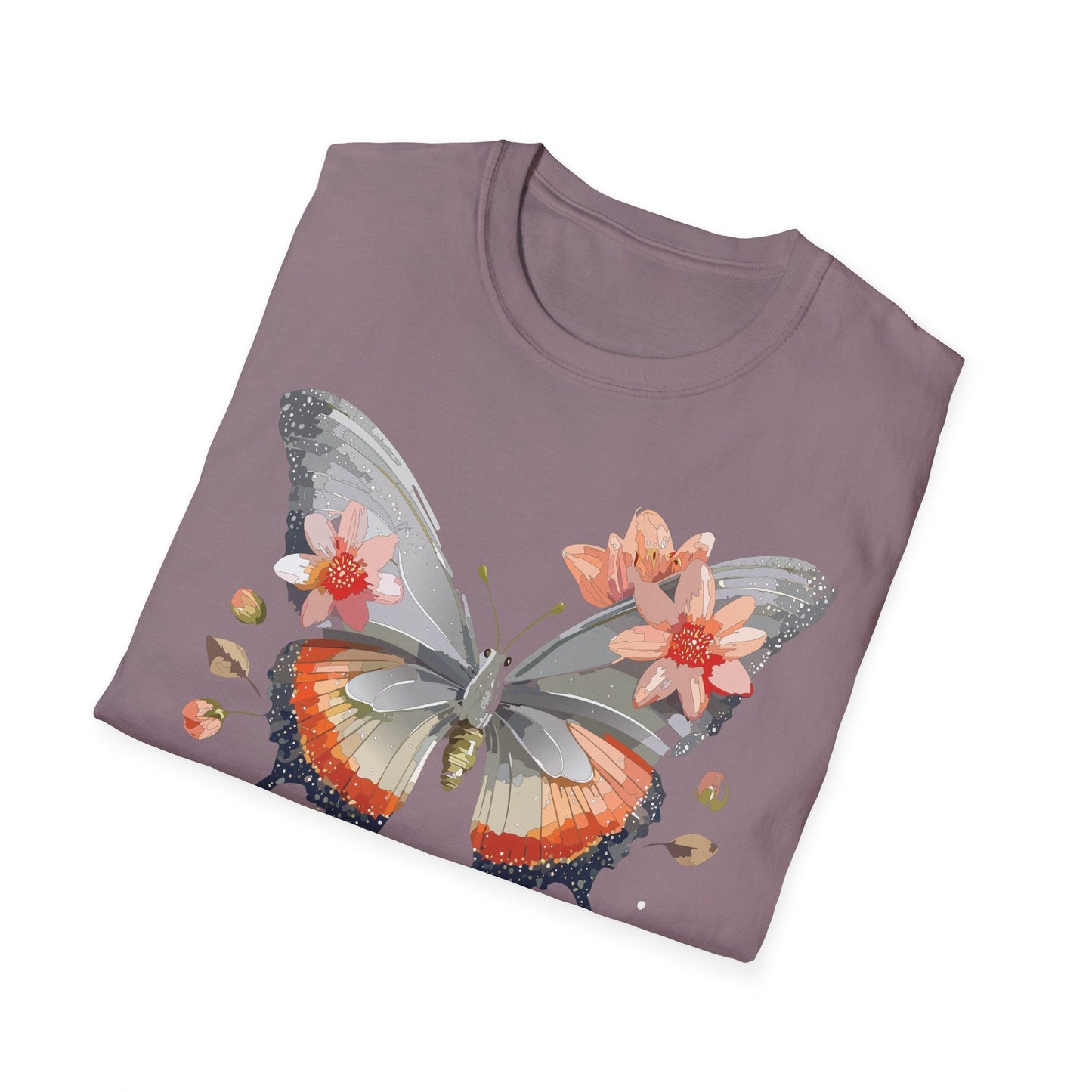Monarch Butterfly T Shirt Unisex Softstyle Gildan 64000 100 Percent Ring Spun Cotton Tee