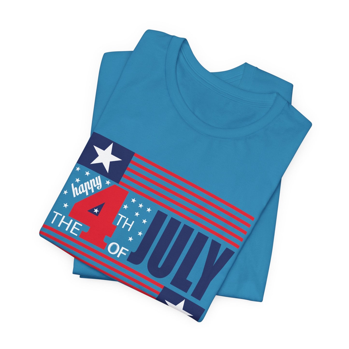 4th of July Flag Independence Day Graphic Unisex Cotton T-Shirt 014