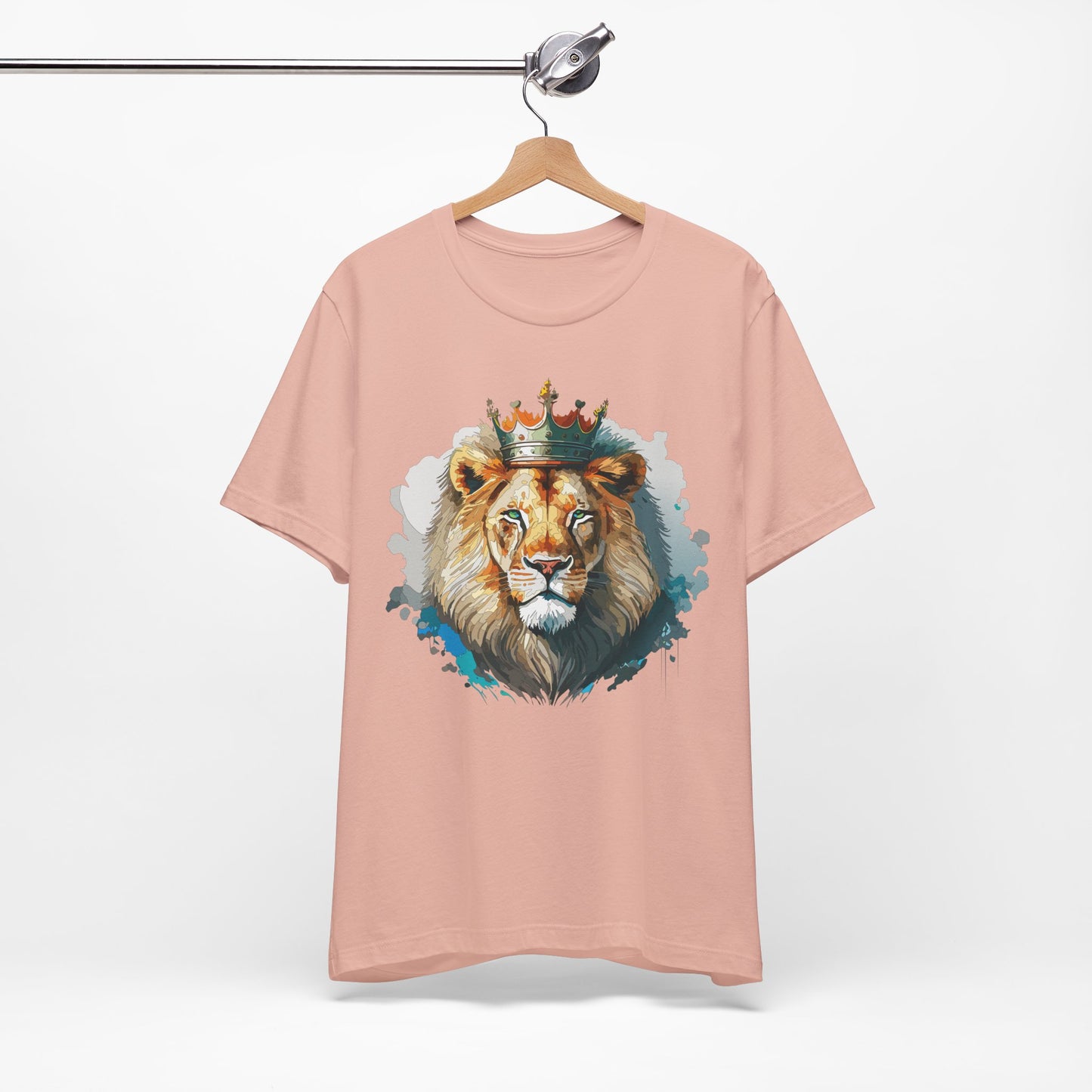 Unisex King Lion Tee, Animal Shirt, Tee Shirt with Lion, Crown T-Shirt, Animal King Tees, Crown Shirt, Safari T-Shirt 3