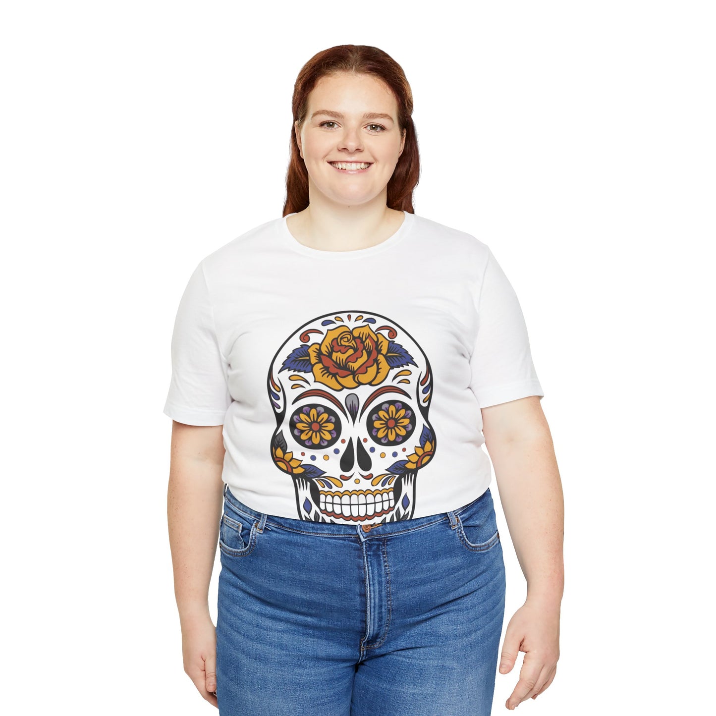 Unisex Cotton Tee Shirt with Skull