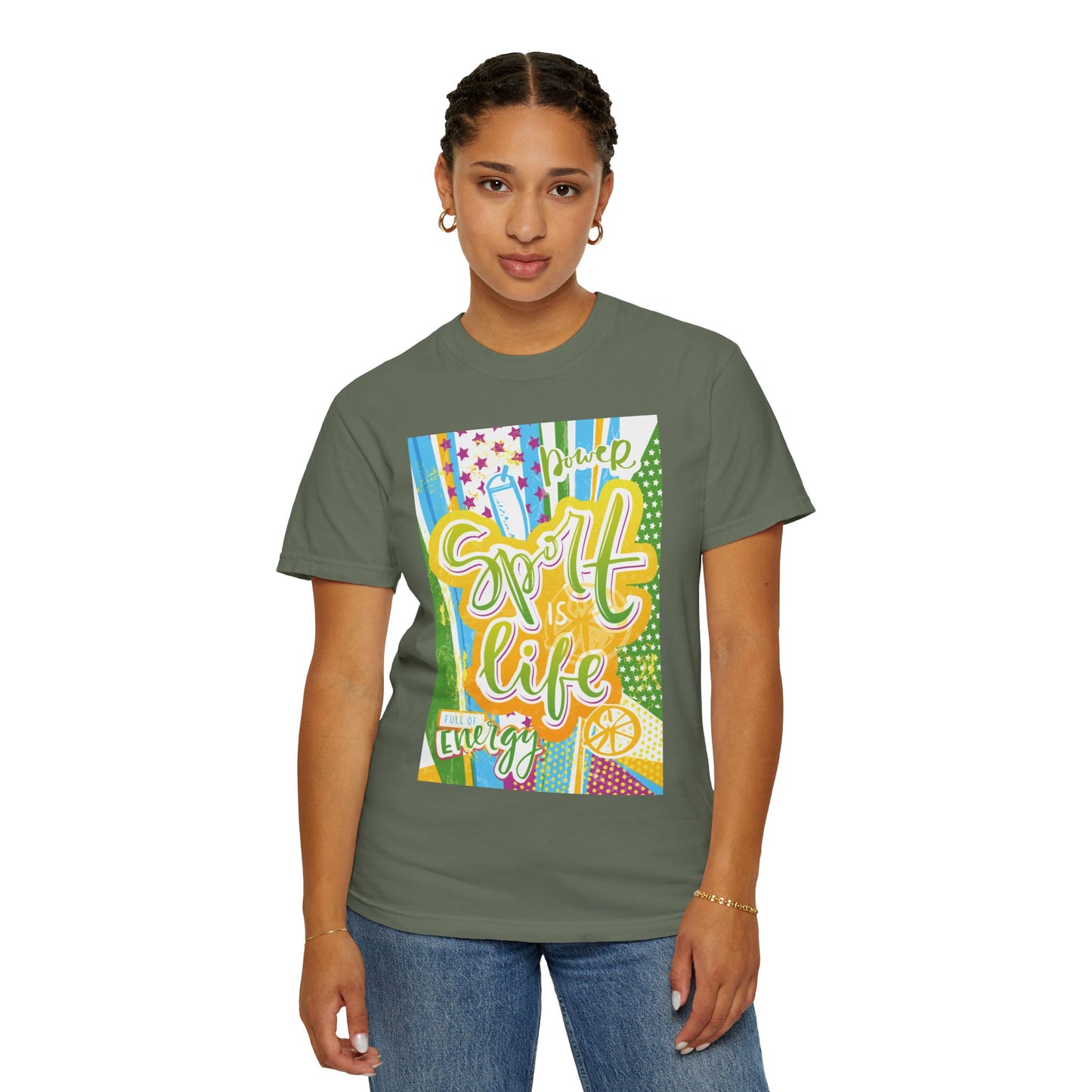 Unisex-T-Shirt mit Sports-Art-Design