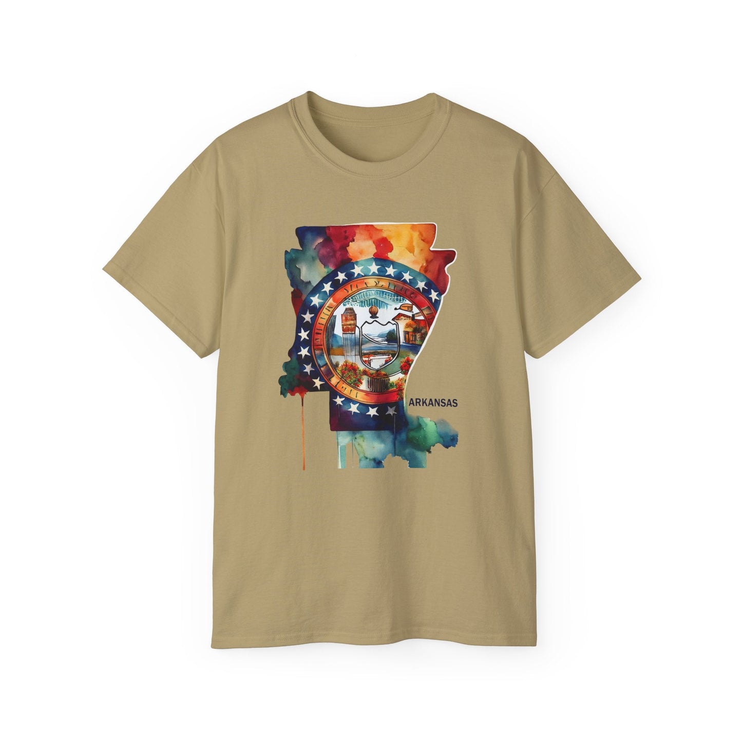Arkansas Graphic Unisex Cotton T‑Shirt 1