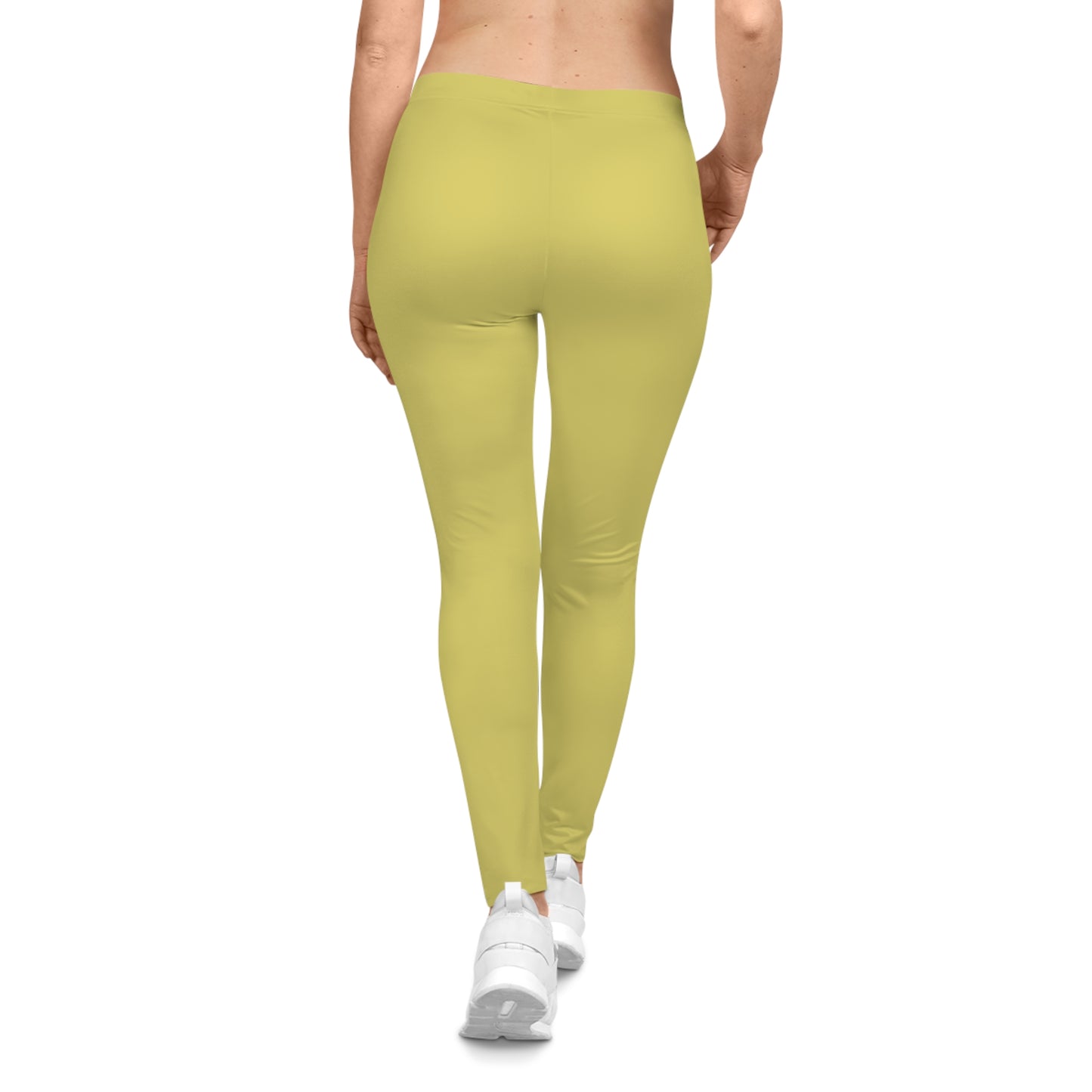 Golden Sand Color Women's Poly-Span Casual Leggings XS-2XL