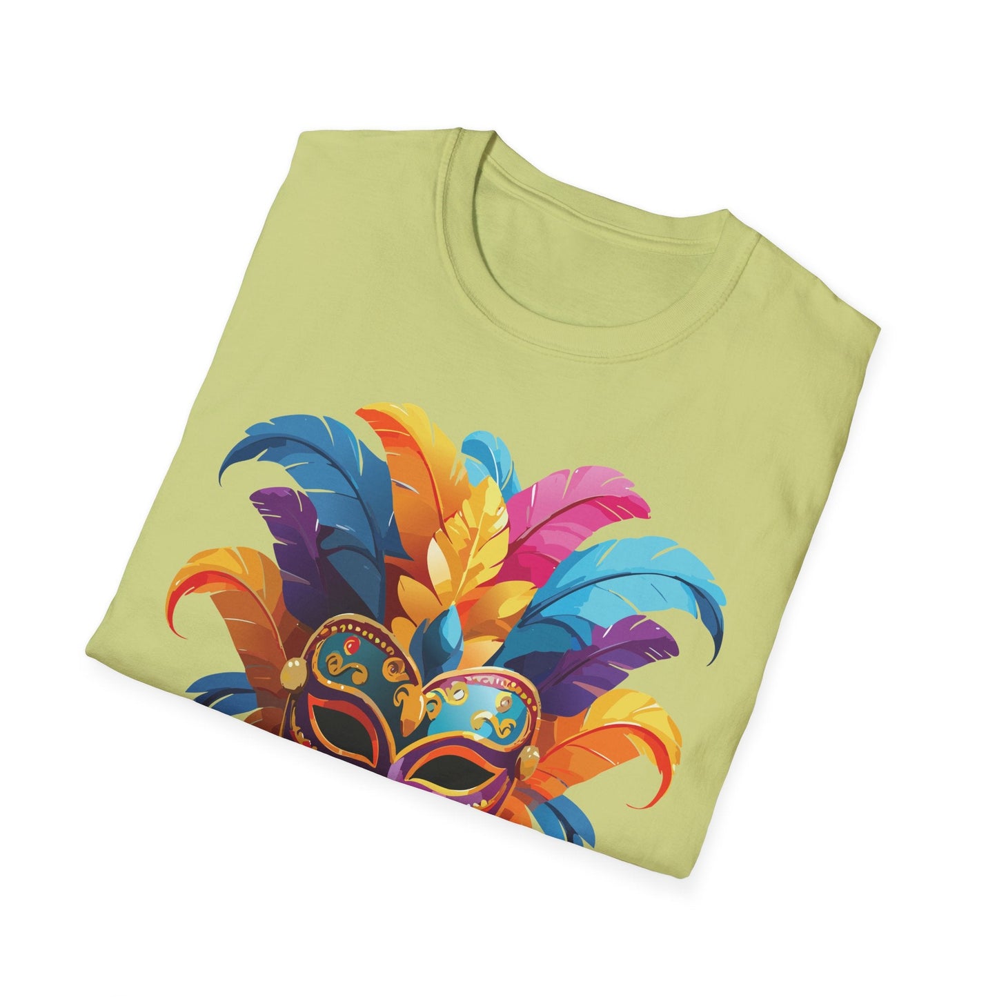 Mask Tee Shirt Unisex Masquerade Design Gildan Softstyle 64000 100 Percent Cotton