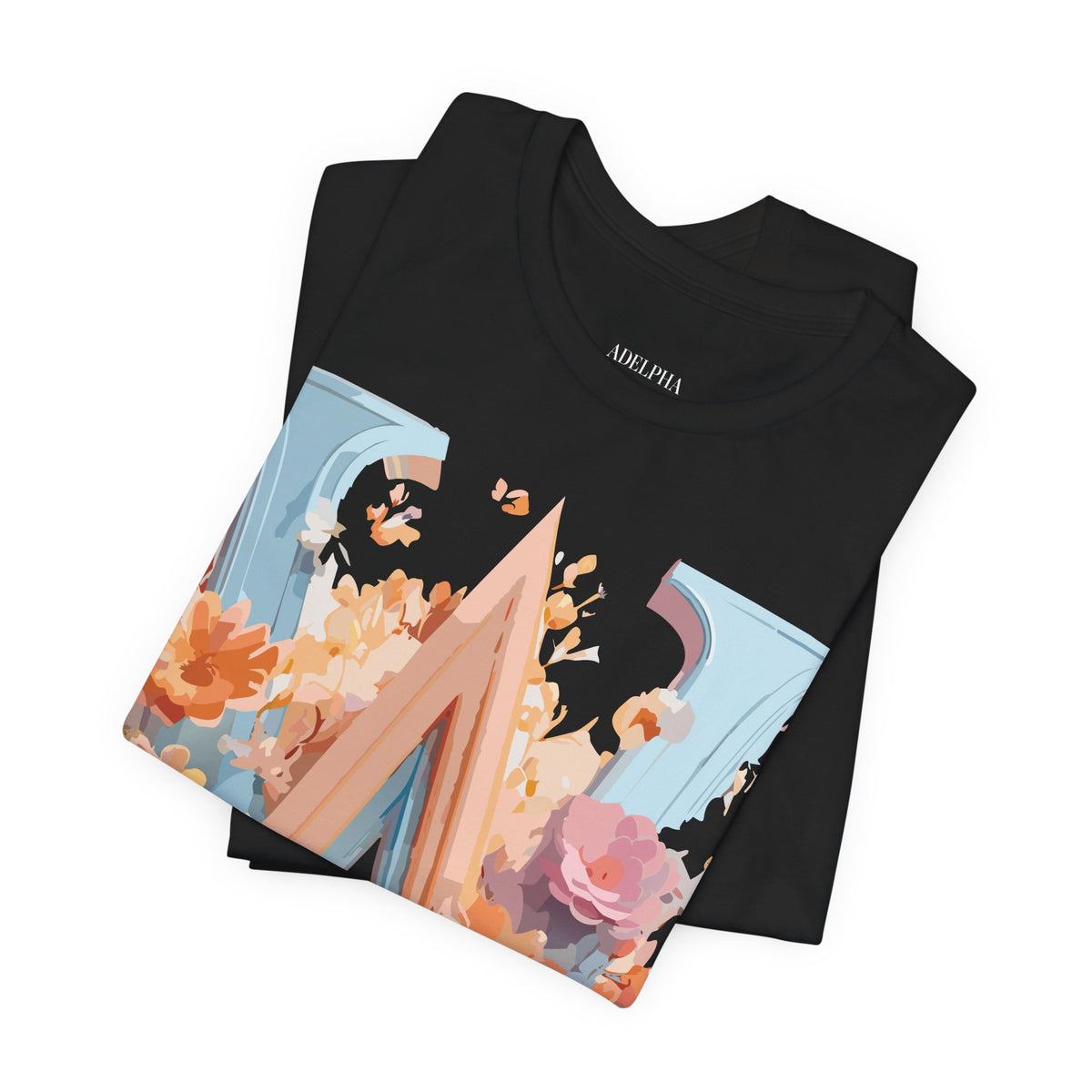 Letter W Graphic Unisex Cotton Bella+Canvas Tee with Art Letter Design