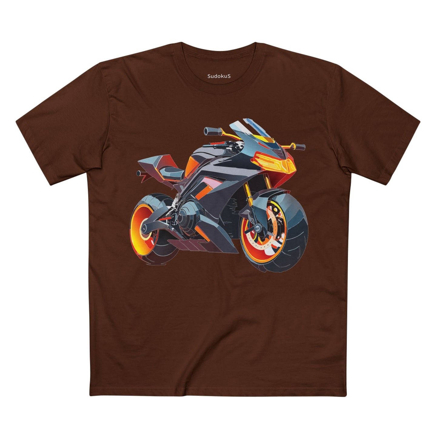 Moto Bike Graphic Unisex 100 Cotton Staple Tee 21