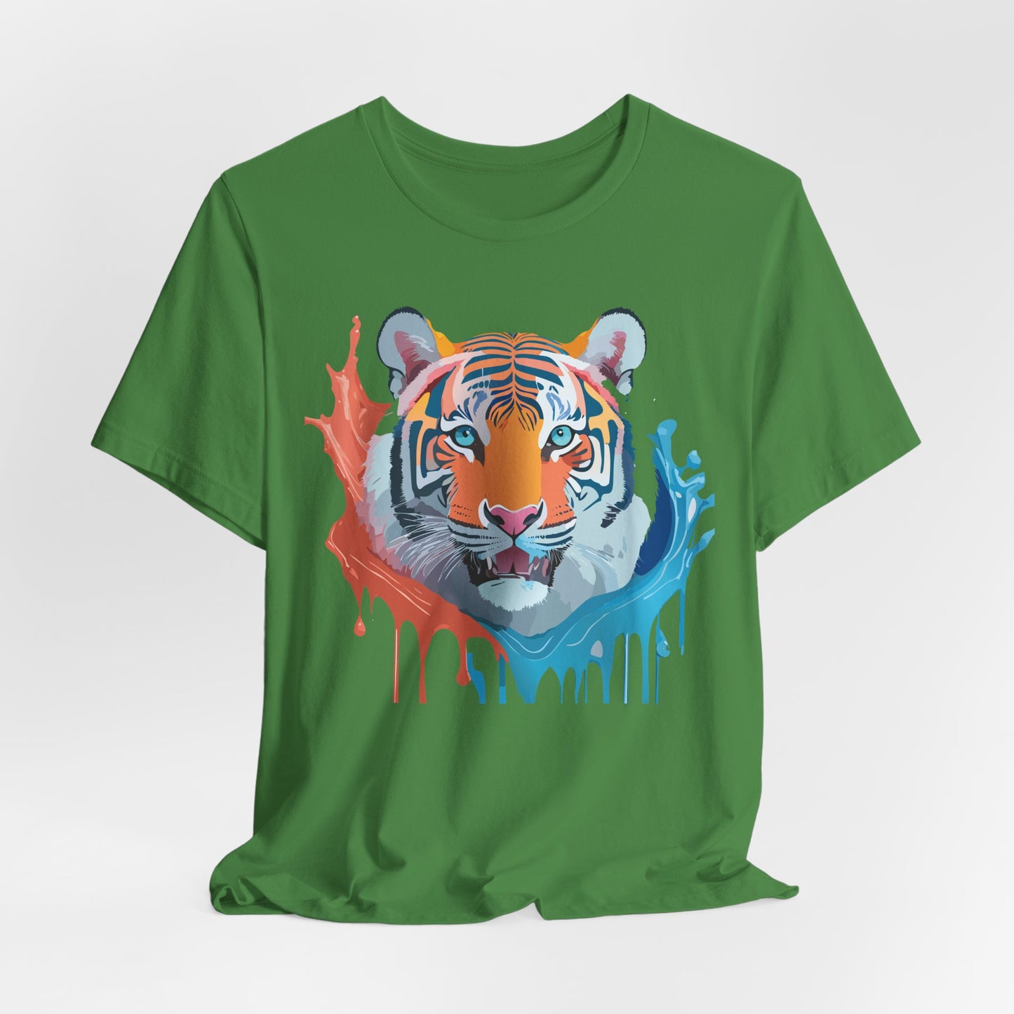 Unisex Tiger Tee, Animal Shirt, Tee Shirt with Tiger, Art T-Shirt, Animal Tees, Big Cat Shirt, Art Design T-Shirt 5