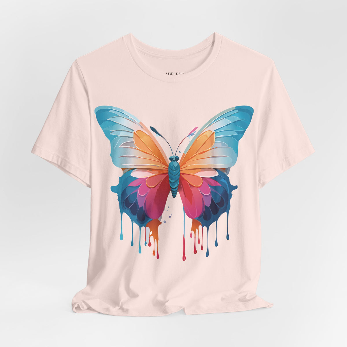 Butterfly Graphic Unisex Cotton Bella+Canvas Tee with Art Design n01