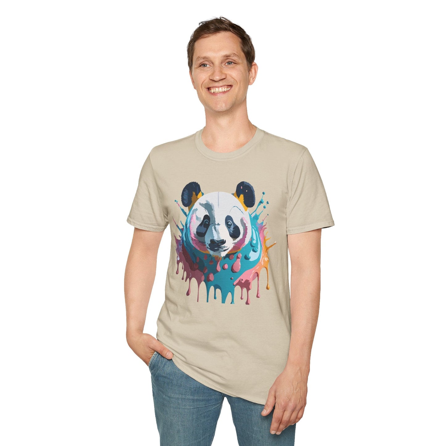 Panda Shirt Unisex T Shirt Gildan Softstyle 64000 Panda Graphic Animal Tee 100 Percent Cotton
