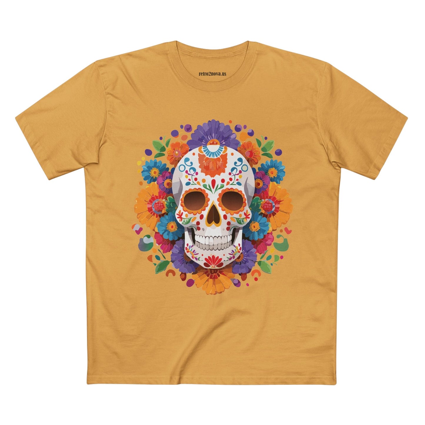Skull Shirt Unisex Skeleton Tee Premium Cotton Art Design Original By Retro2Nova Artwork