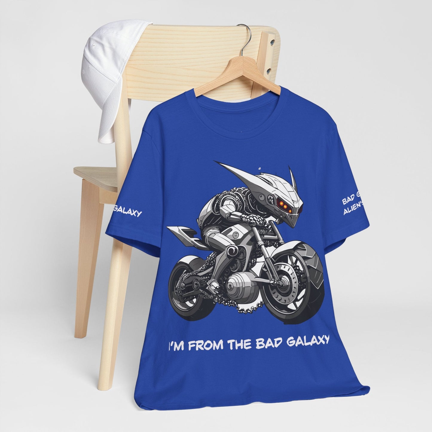 Tee Shirt With Alien From Bad Galaxy Made To Order 100 Percent Cotton Eco Friendly Print