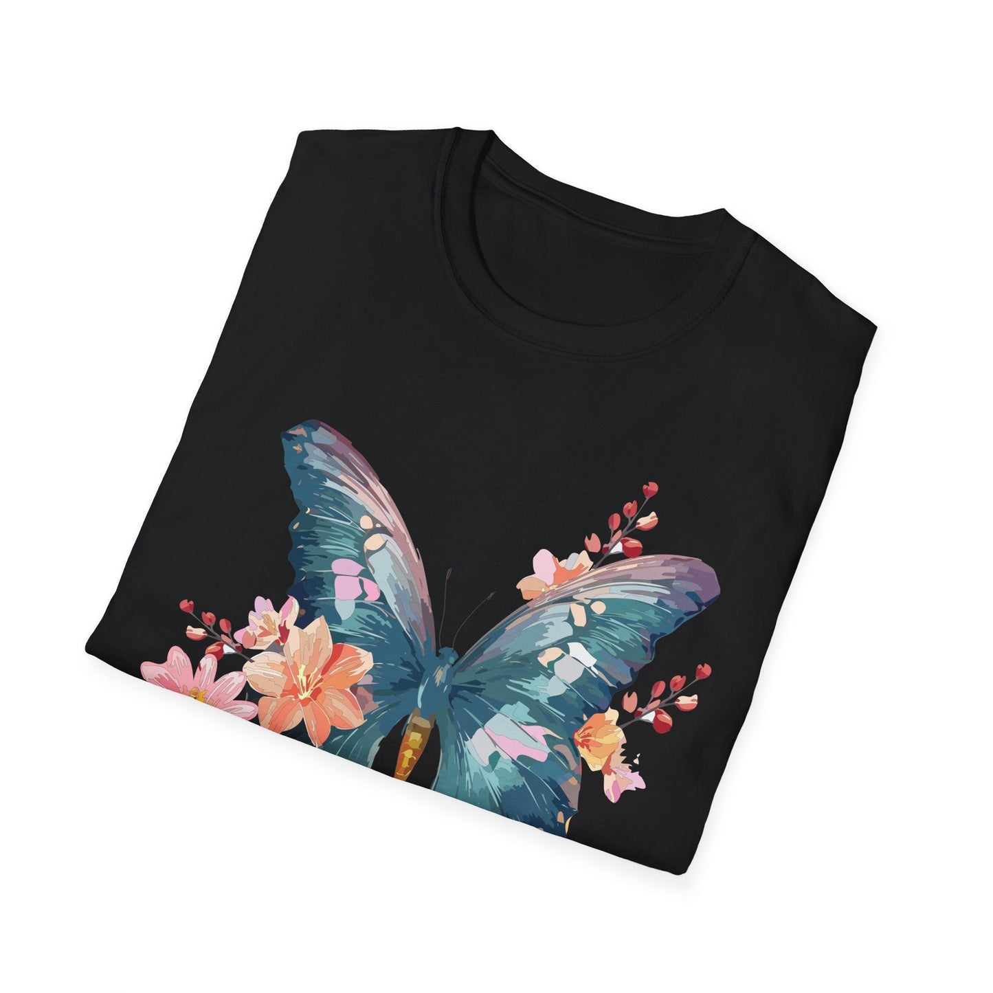 Butterfly T Shirt Unisex Gildan Softstyle 64000 100 Percent Ring Spun Cotton Monarch Tee