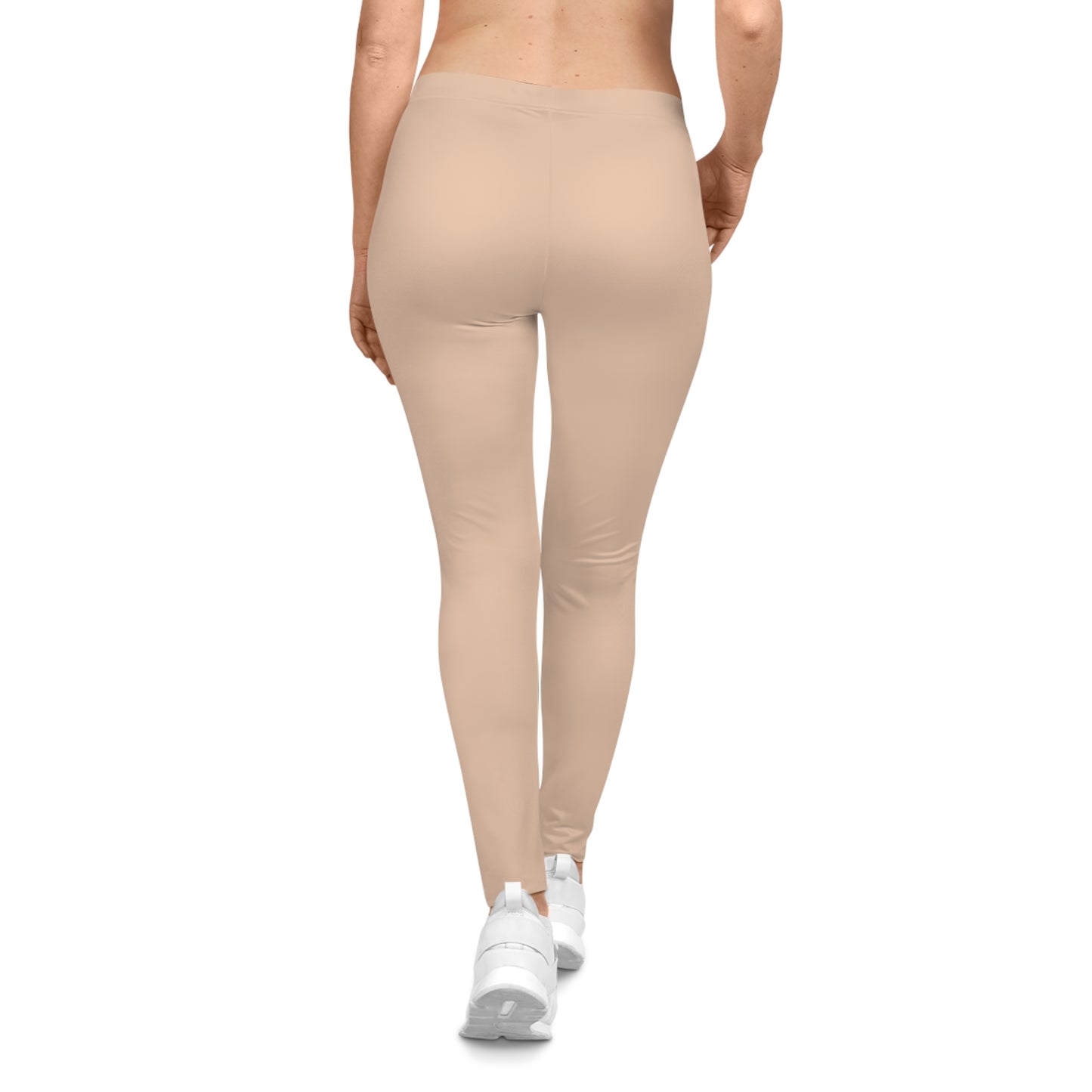 Desert Sand Tan Color Women's Poly-Span Casual Leggings XS-2XL