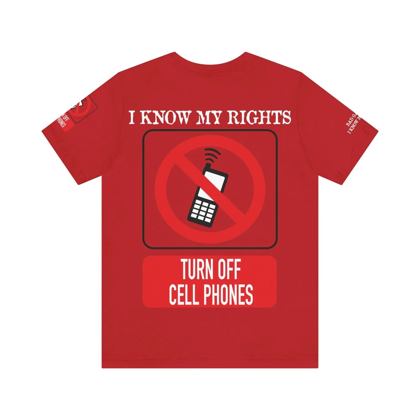 Red Stamp Tee Shirt 100 Percent Cotton From Bad Galaxy Eco Friendly Inks Made To Order In USA