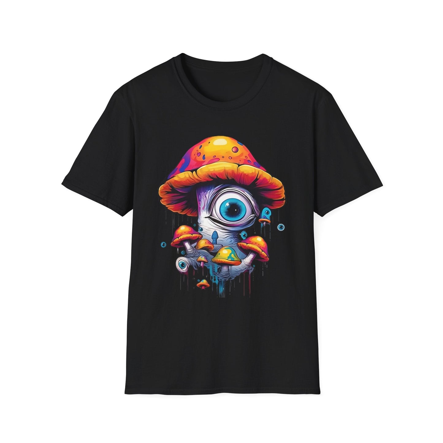 Unisex Mashroom T Shirt With Funny Mashroom Art Design Gildan Softstyle Tee For Everyday Comfort