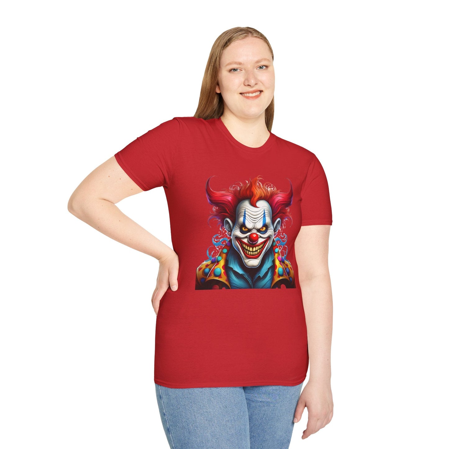 Clown Shirt Unisex Tee Circus Shirt Funny Man Shirt Scary Man Tee 100 Percent Cotton Gildan 64000