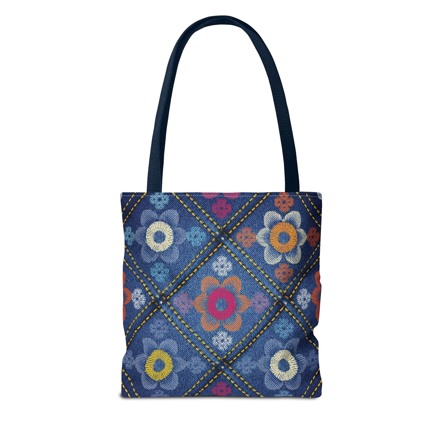 Denim Fabric Imitation Print Unisex Canvas Bag Poly Spun 3 Sizes Tote Bag 130