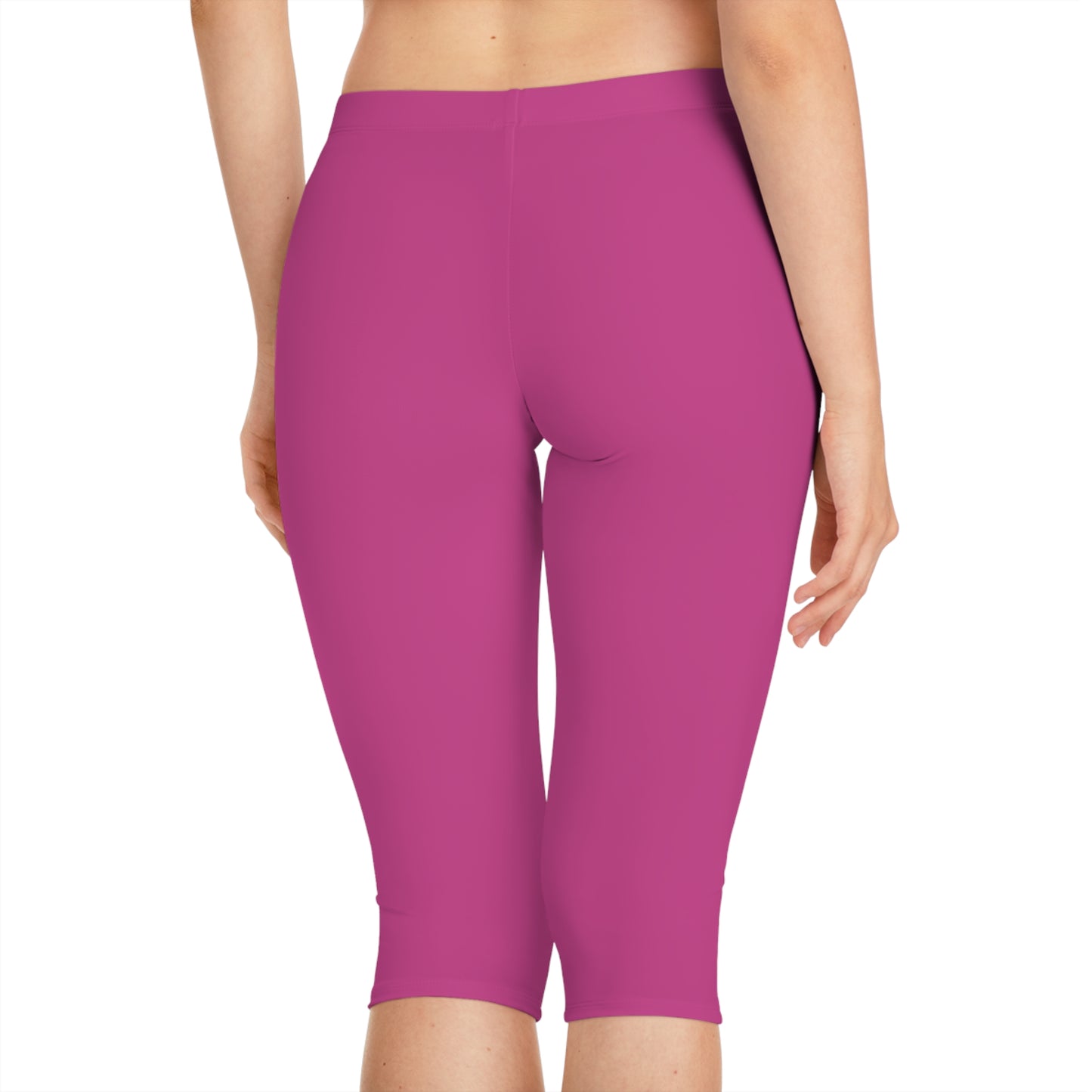 Pink Color Capri Leggings, Pink Capri Leggings 5