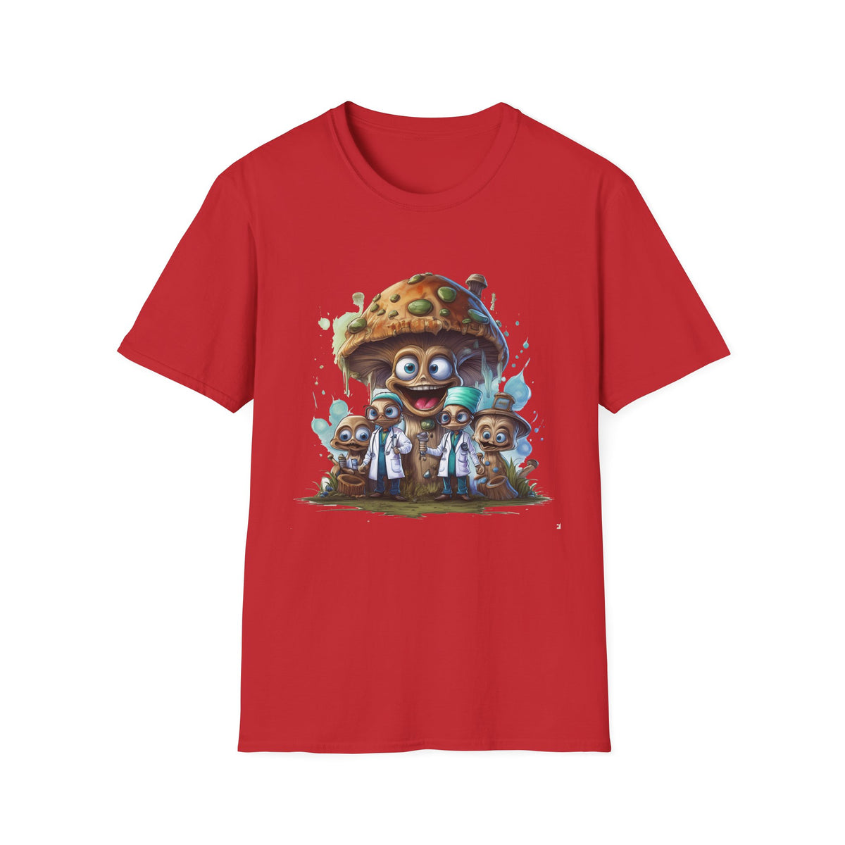 Funny Mashroom Cartoon  Graphic Tee Gildan Unisex 100 Cotton Tee Shirt c17