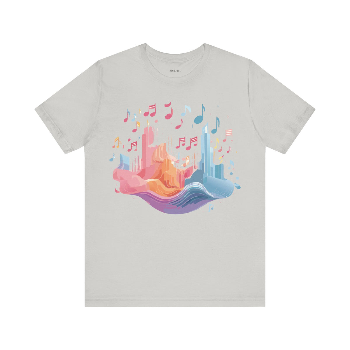 Music Graphic Unisex Cotton Bella+Canvas Tee with Art Design n186