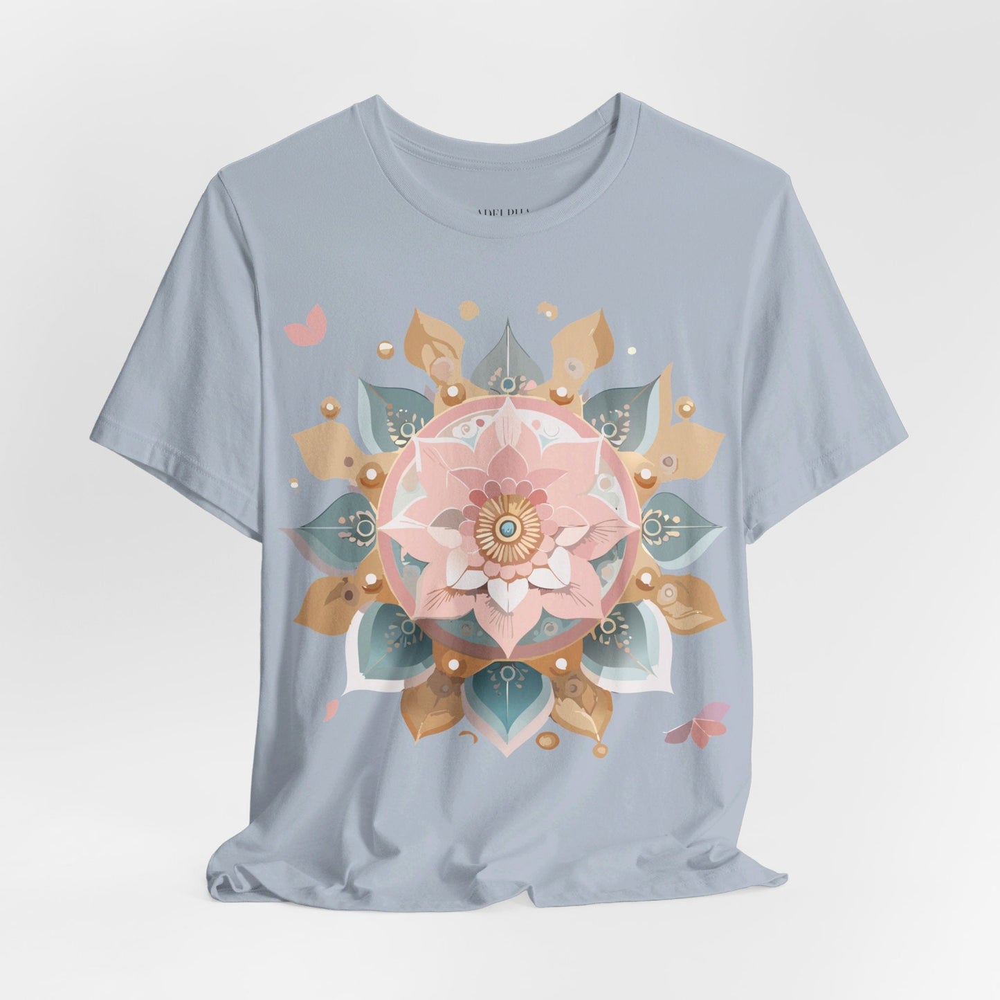 Mandala Shirt Unisex Graphic Tee By Adelpha With Vintage Inspired Artwork Short Sleeve Jersey