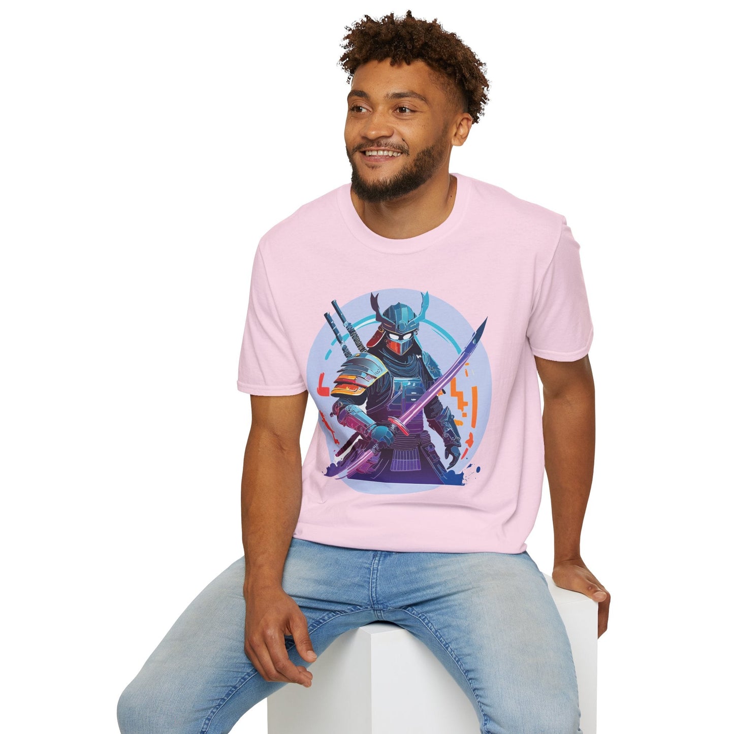 Samurai Shirt Unisex Softstyle Tee 100 Percent Ring Spun Cotton Light 4.5 Oz Graphic Gildan 64000