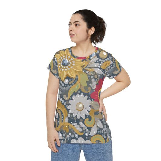 Camisa Poly-Span con estampados florales