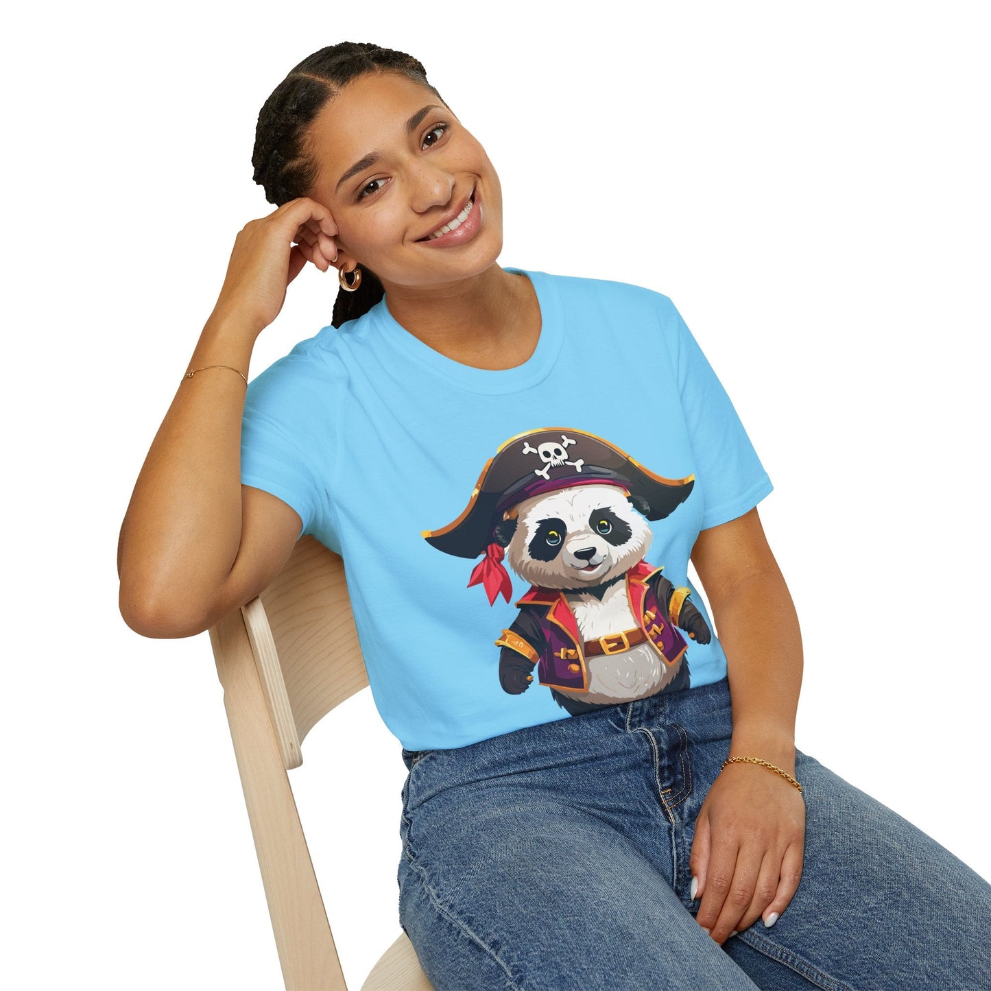 Panda Shirt Unisex Panda Tee Softstyle 64000 Gildan 100 Percent Cotton Animal Tee