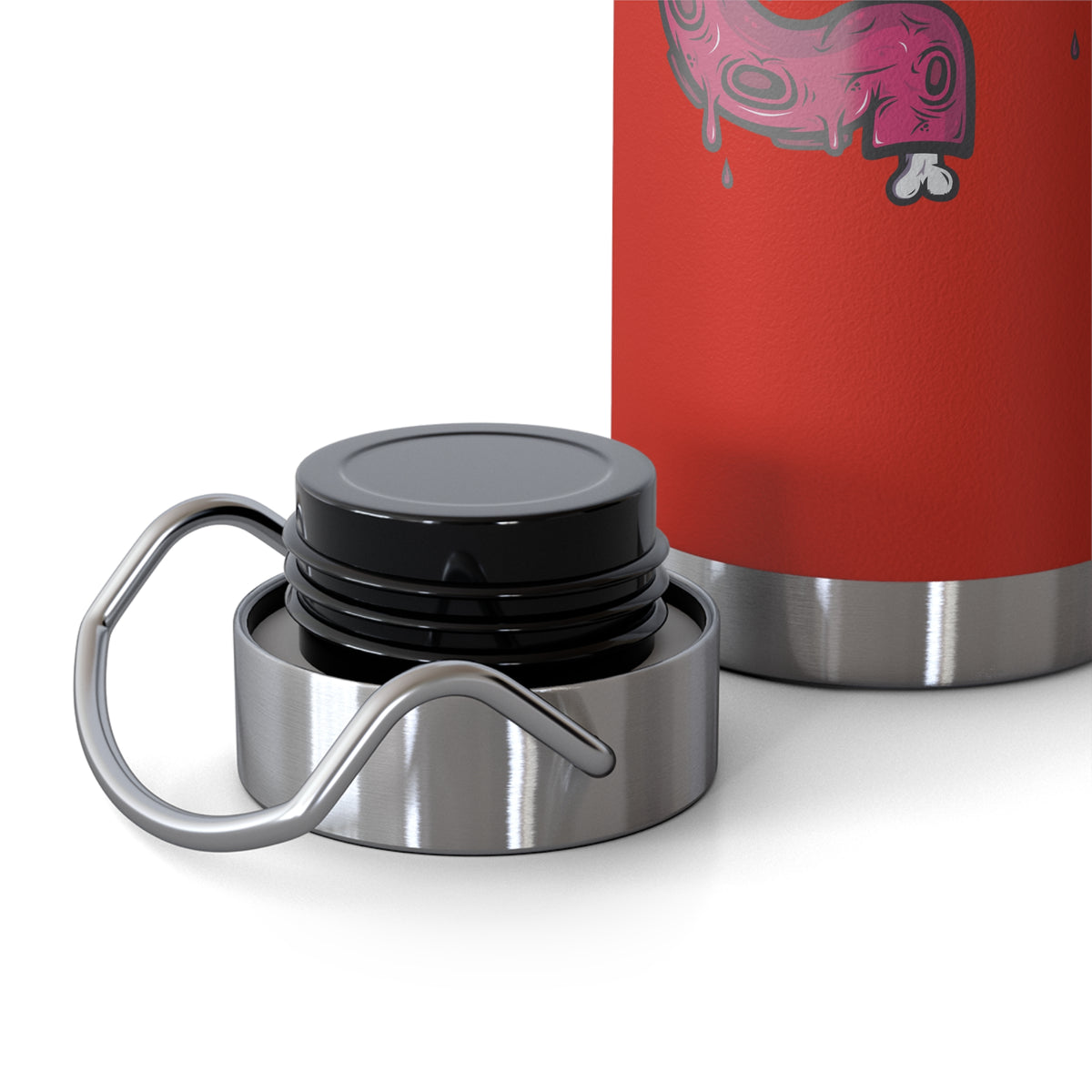 22oz Copper Insulated Water Bottle with Cartoon Design - CV72