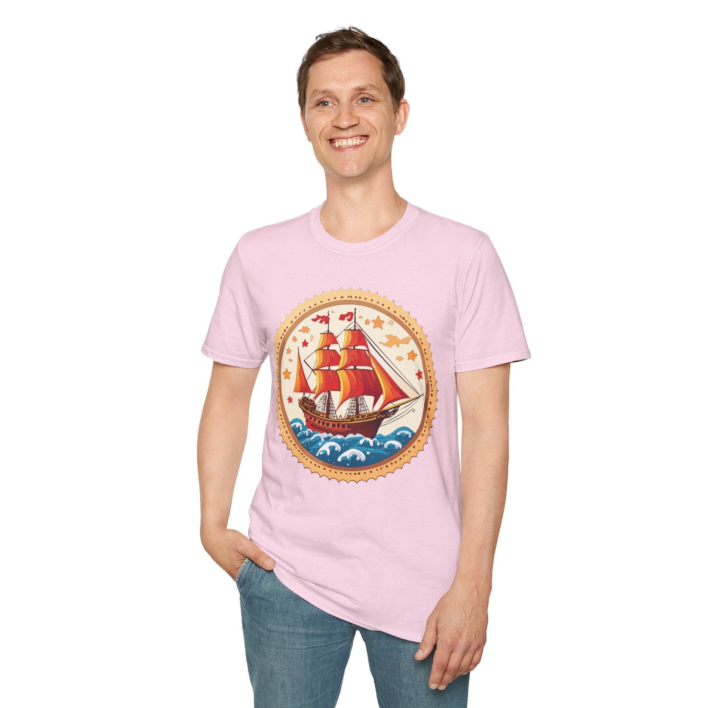Ship T Shirts Frigate Vessel Tee Shirt Unisex Short Sleeve Gildan Softstyle 100 Percent Cotton