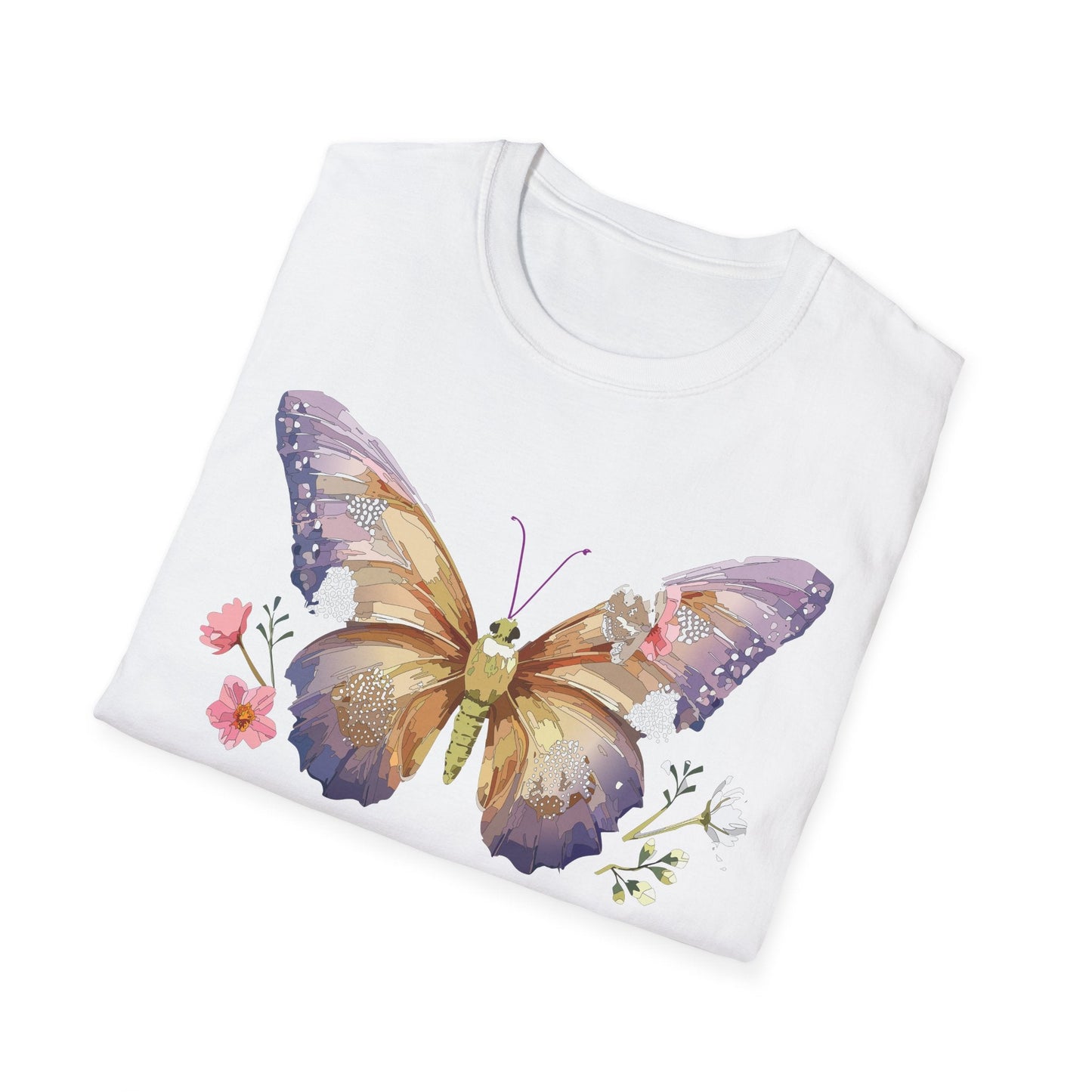 Monarch Butterfly Shirt Unisex Short Sleeve Tee Gildan Softstyle 64000 100 Percent Ring Spun Cotton