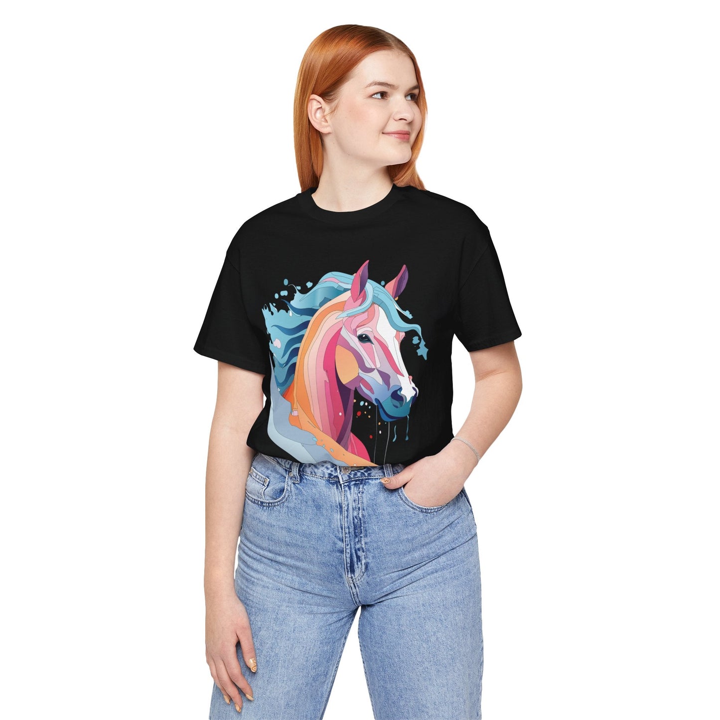 Unisex Animal Tee Shirt With Art Design Wild Animals Short Sleeve Premium Comfort Fit
