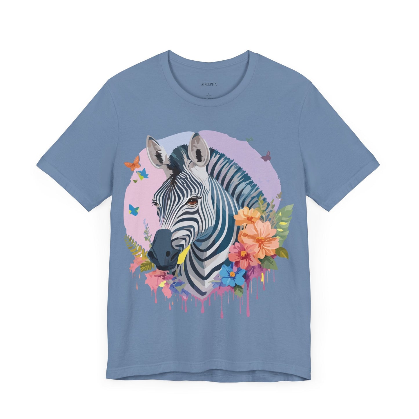 Zebra Graphic Unisex 100 Cotton Vintage Animal Art T-Shirt 3