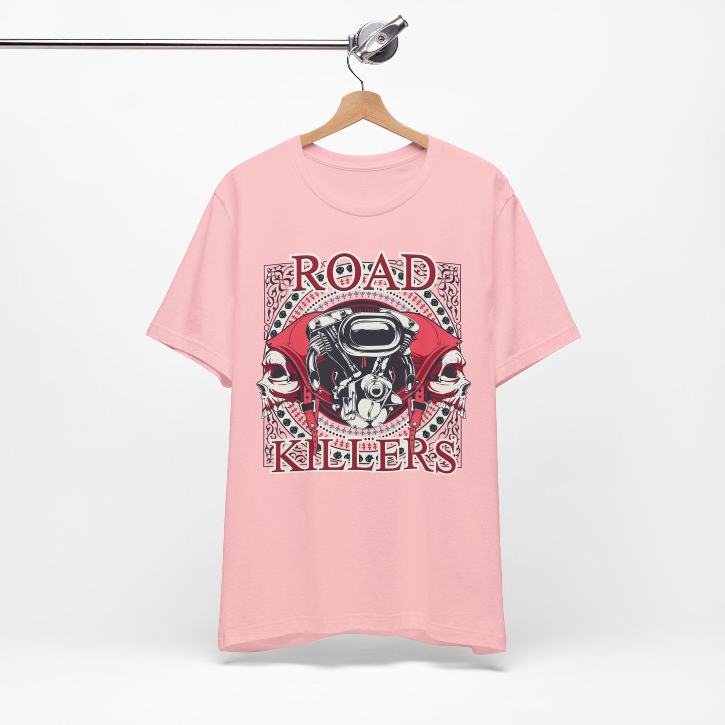 Dark Road Motorcycle Helmet Skull Tee Biker graphic t-shirt G-1