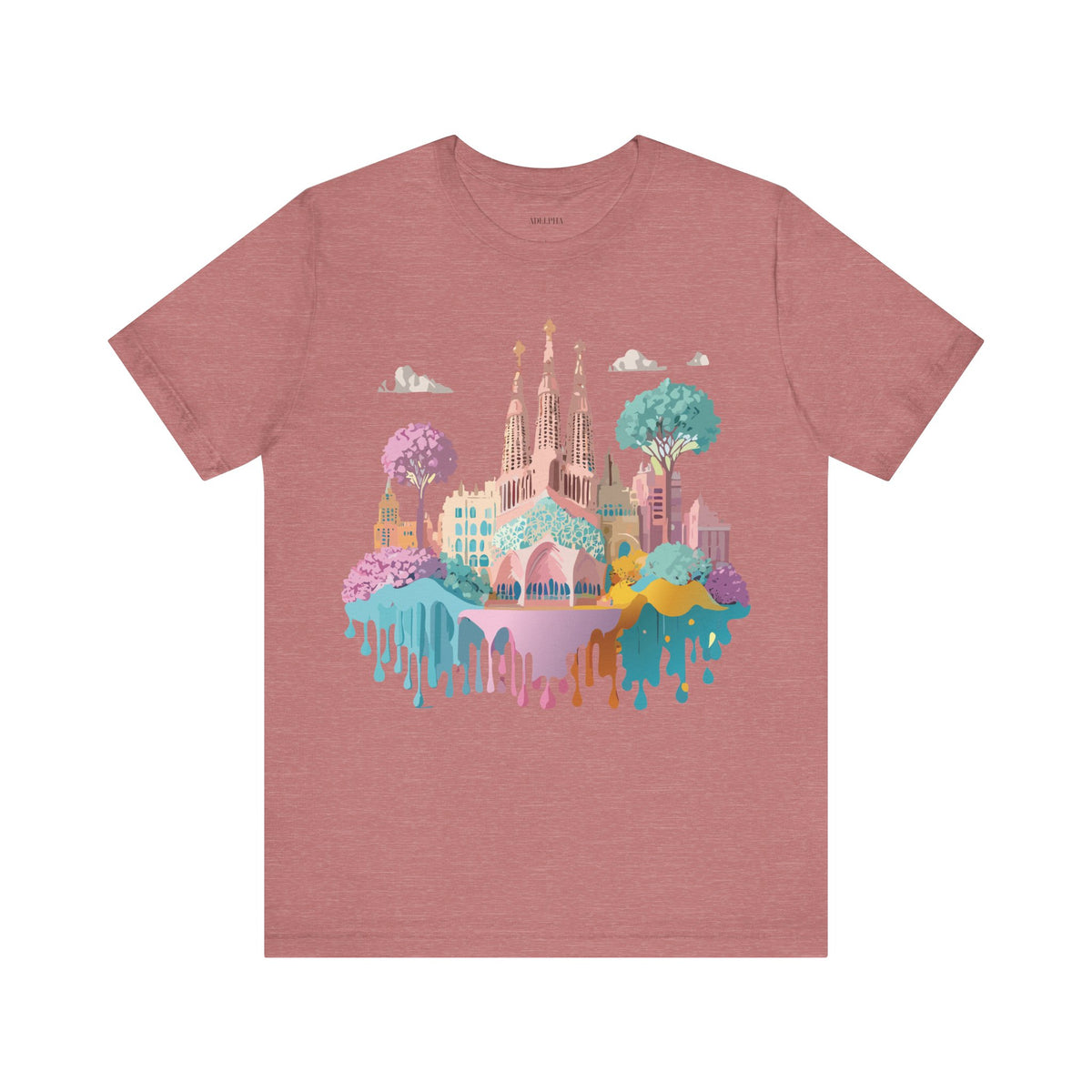 Graphic Unisex Cotton Bella+Canvas Tee Shirt with Barcelona