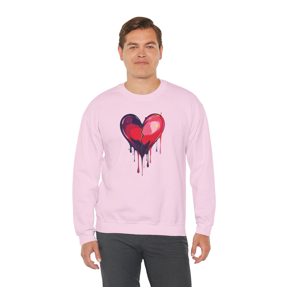 Big Red Heart Sweatshirt, Love Sweatshirt, Valentine's Day Sweatshirt, Heart Sweatshirt 118