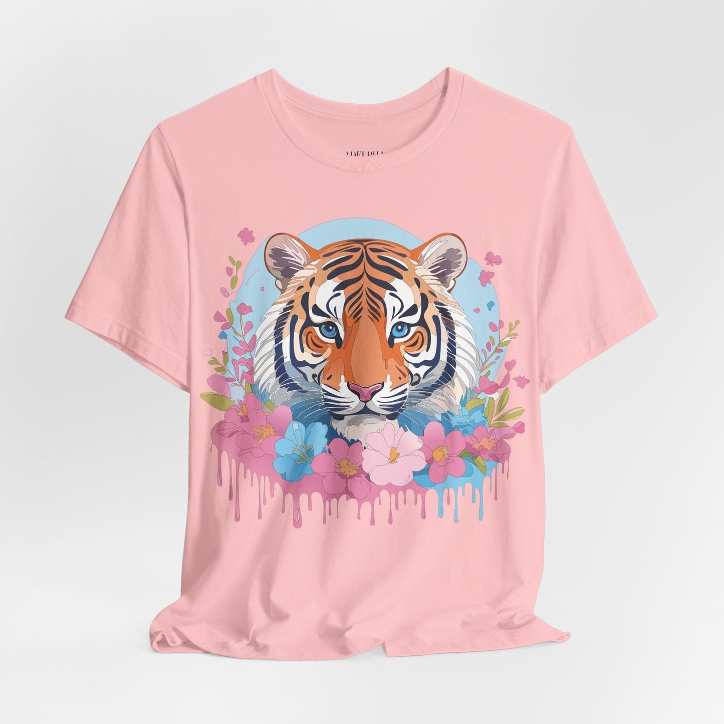 Tiger Graphic Tee by Adelpha Unisex Vintage Inspired Artwork Short Sleeve Shirt Edition