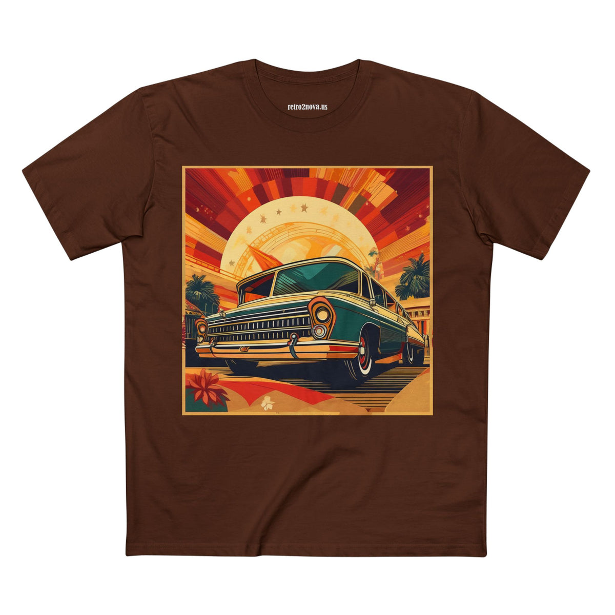 Retro Car Vintage Graphic Tee Staple Unisex 100 Cotton Tee Shirt - RC-17
