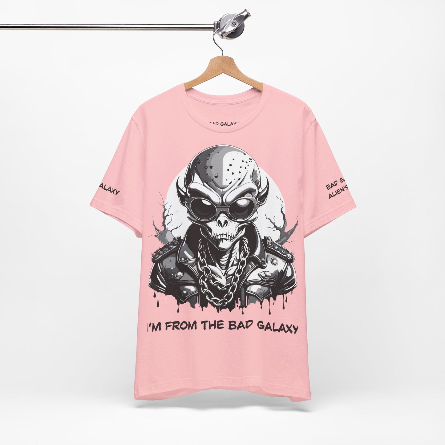 Tee Shirt With Alien From Bad Galaxy Made To Order One Hundred Percent Cotton Eco Inks Free Shipping