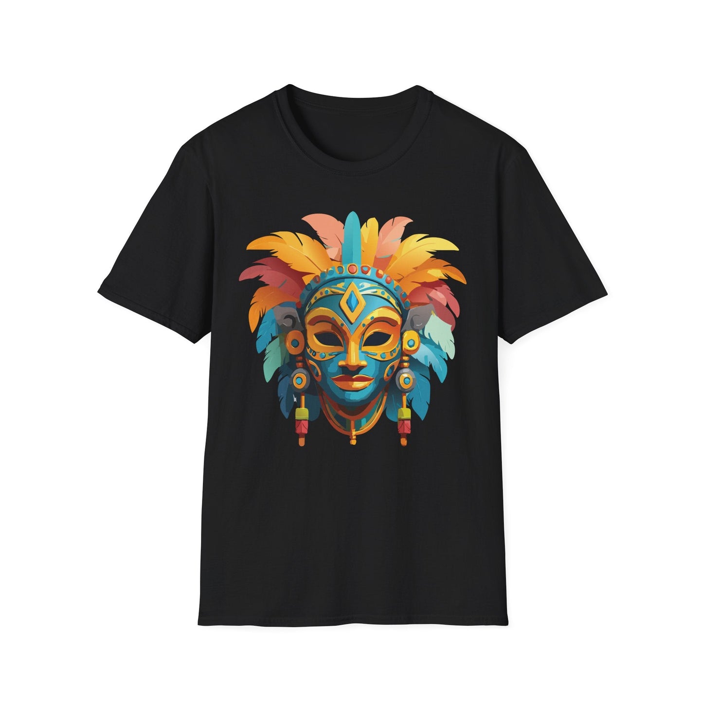 Mask Tee Shirt Unisex Graphic Design Short Sleeve Tee Gildan Softstyle 64000 Ring Spun Cotton
