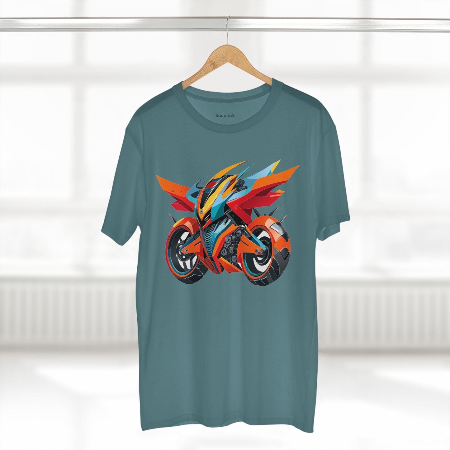 Moto Bike Graphic Unisex 100 Cotton Staple Tee 1