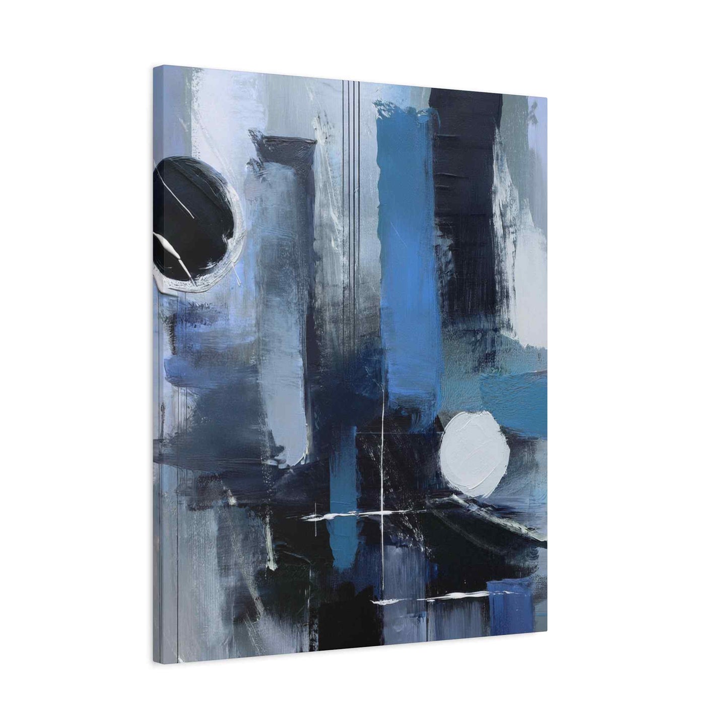 Blue Abstract Painting Print Canvas 20x24,20x30,24x30, 24x32,24x36,30x40, 32x48,36x48,40x60 Pine-Wood Inner Frame ABS-25