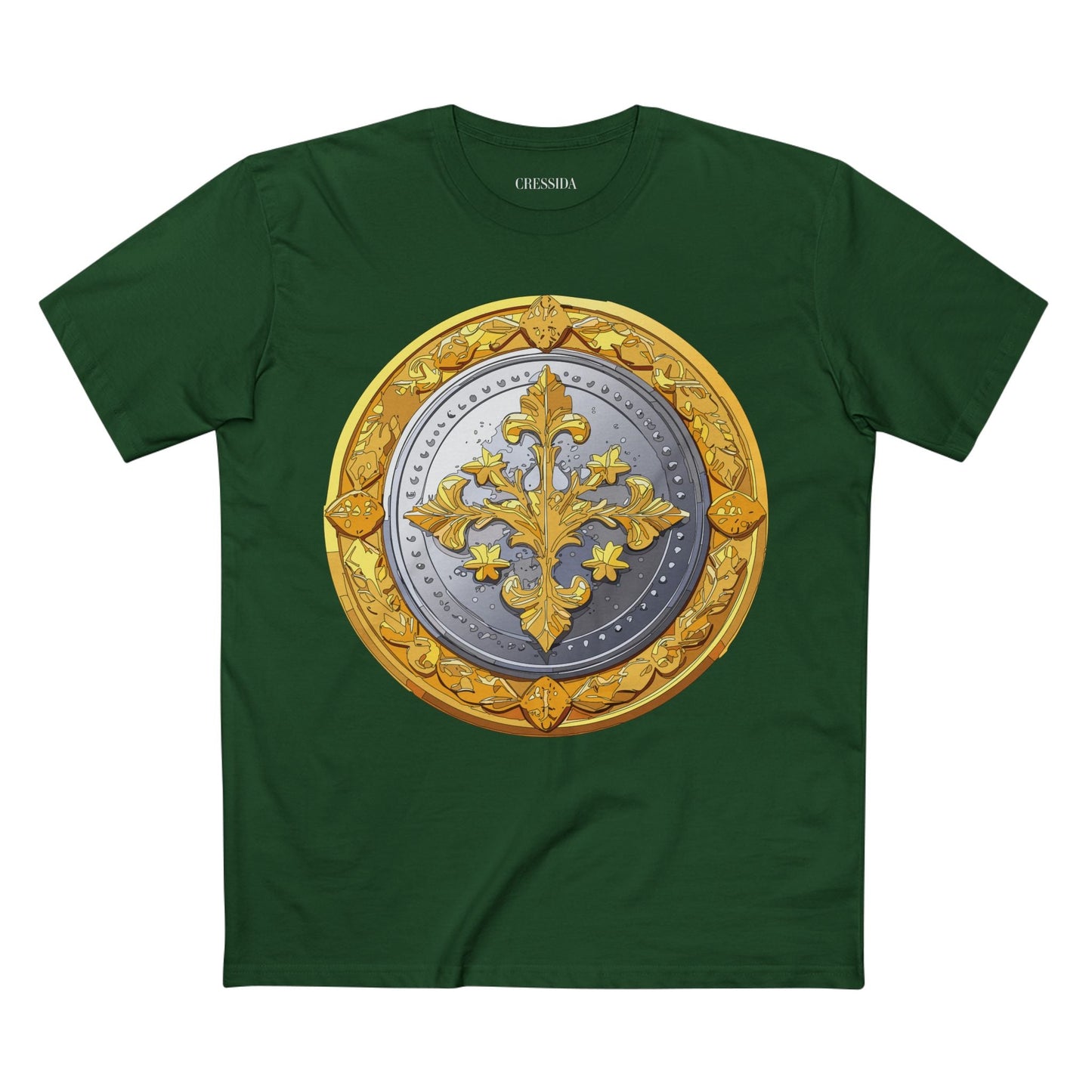 Antique Gold Coin Graphic Design T-Shirt Unisex 100 Cotton With Golden Print Artwork Tee 21