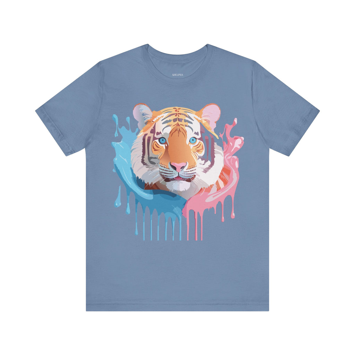 Tiger Graphic Unisex Cotton Bella+Canvas Tee with Art Animal Design e60