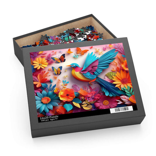 Bird Puzzle 500-Chipboard Pieces in Box | Kids Puzzles Size: 16" x 20",  Ages 9+ and Family pn67